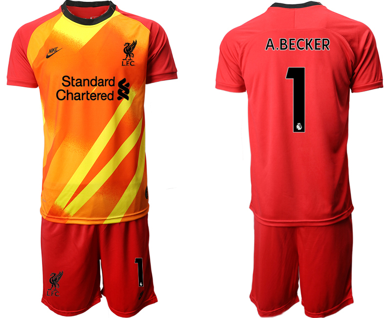 Men 2020-2021 club Liverpool goalkeeper red #1 Soccer Jerseys